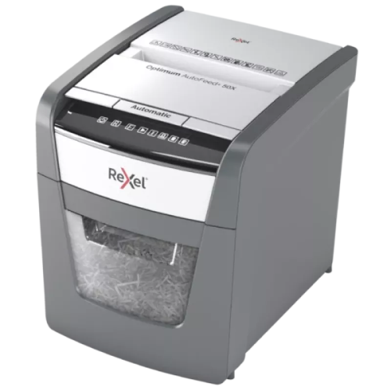 Rexel Optimum AutoFeed+ 50X Automatyczna niszczarka dokumentów z cięciem krzyżowym P4