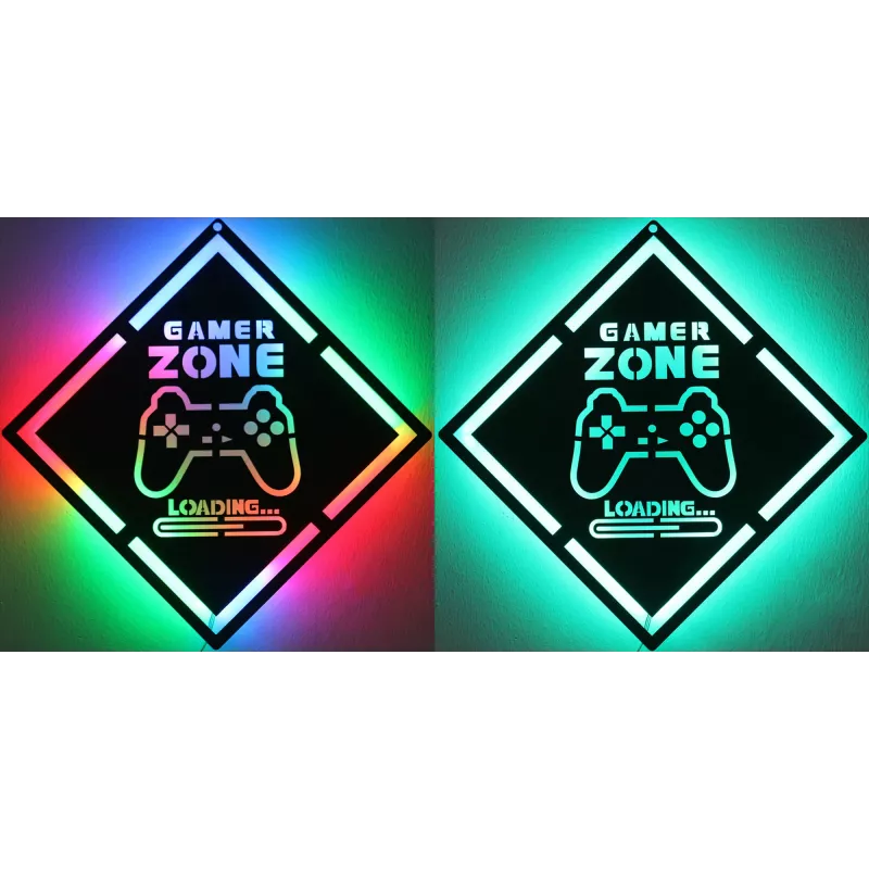 Neon LED MANTA MASNL132RGB Style Neon Lights GAMER ZONE, podświetlana dekoracja ścienna RGB