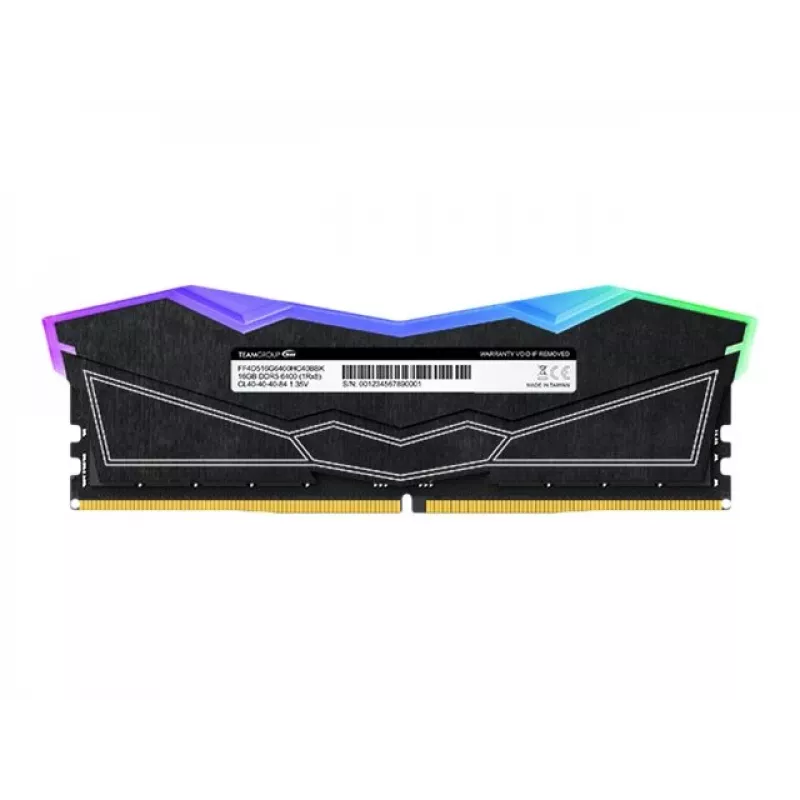 DIMM 32 GB DDR5-6400 (2x 16 GB) Dual-Kit, pamięć czarna, FF3D532G6400HC40BDC01, Delta RGB, INTEL XMP
