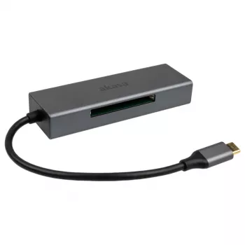 Czytnik kart Akasa AK-CR-09BK USB 2.0 Type-C szary