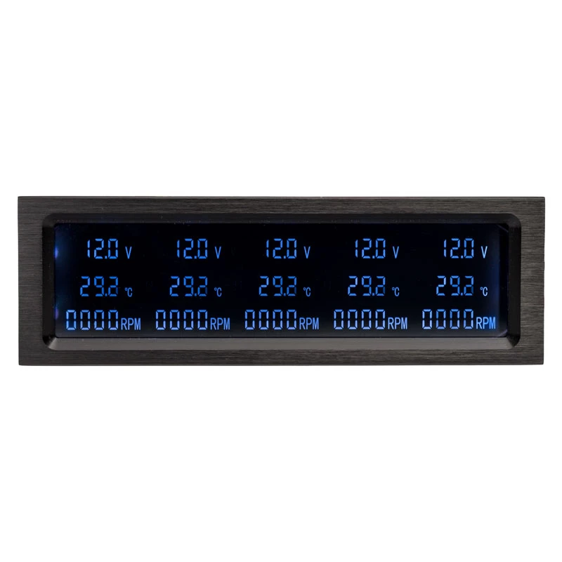 Kontroler wentylatora Lamptron CP530 — automatyczny kontroler wentylatora z RGB, czarny