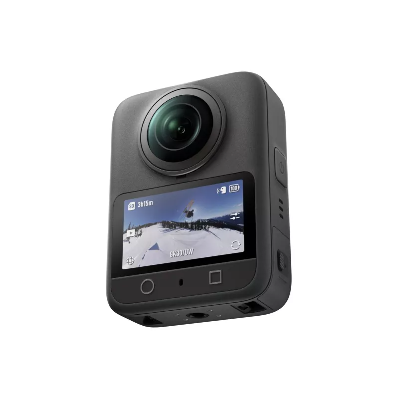 Kamera sportowa DJI Osmo 360 Standard Combo — 8K Ultra HD, 120 MP CMOS, 240 fps, stabilizacja elektroniczna, wyświetlacz 2 cale, MicroSD, 183 g, czarny