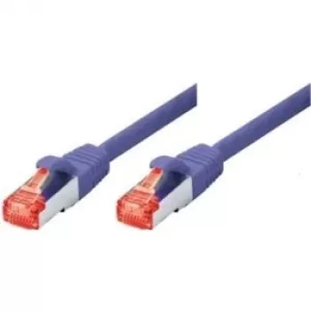 Kabel krosowy Tecline exertis Connect - RJ-45 (M) na RJ-45 (M) - 5 m - kabel SSTP - CAT 6 - bezhalogenowy - liliowy (71505V)