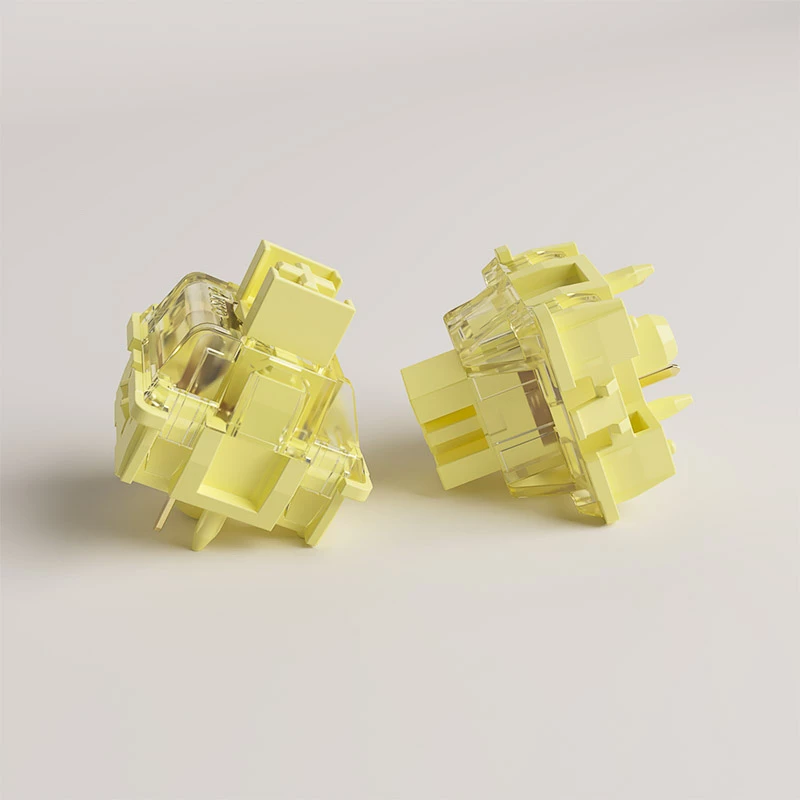 AKKO V3 Pro Cream Yellow przełączniki mechaniczne, 5-pinowe, liniowe, 50 g, 45 szt.