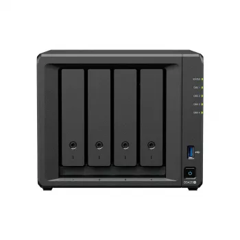 Serwer pamięci masowej NAS SYNOLOGY DS425+ — 4-zatokowy, Intel Celeron J4125 2,0–2,7 GHz, 2 GB DDR4, 0 TB, 2,5GbE, 2 gniazda M.2