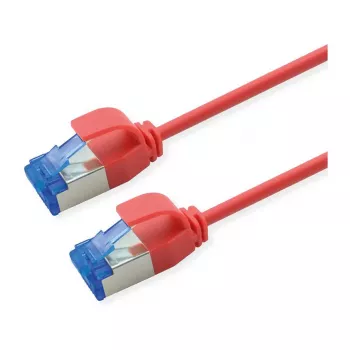 Kabel krosowy ROLINE Kat.6A (klasa EA) S/FTP (PiMF), LSOH, PoE, czerwony, 1,5 m