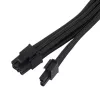 SilverStone PP07E - Spannungsversorgungs-Verlängerungskabel - 8-poliger PCIe Power (6+2) (M) zu 8-poliger PCIe Power (W) - 30 cm - Schwarz (SST-PP07E-