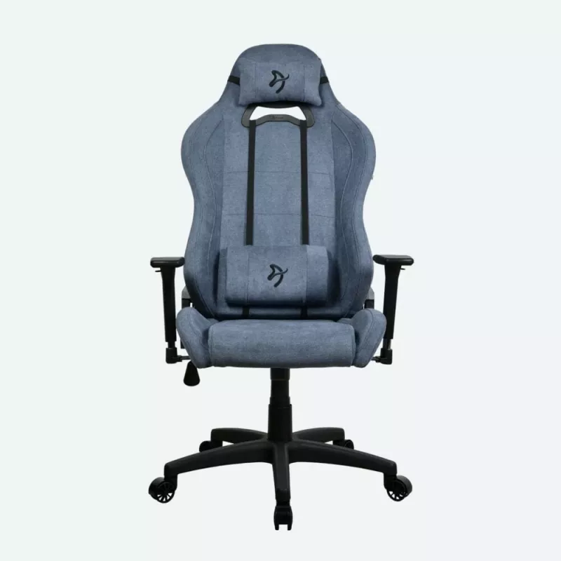 Fotel gamingowy Arozzi Torretta SoftFabric niebieski — ergonomiczny design, regulowana wysokość i podłokietniki