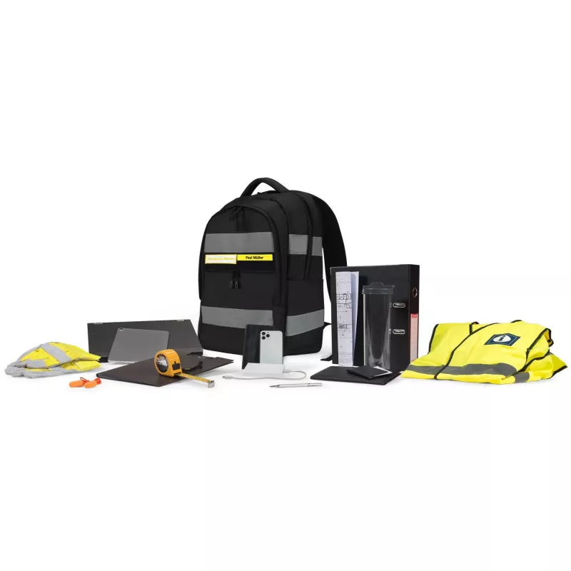 Plecak DICOTA Hi-Vis V2 Czarny 320x220x455mm PET TPU