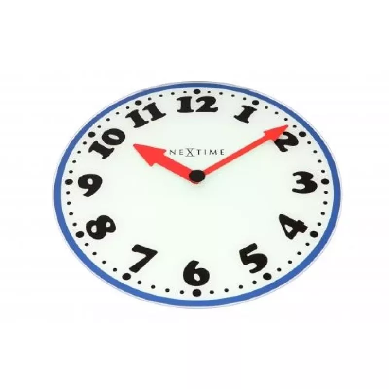 Zegar ścienny NeXtime 8151 Boy, Ø43 cm, biały/niebieski/czarny/czerwony