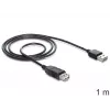 Kabel USB DeLOCK EASY-USB 2.0-A 1m Czarny