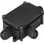 Wentronic Goobay IP-66 Schutzbox na listwy zaciskowe PG9, czarna - do bezpiecznego podłączania 3 kabli (56660)