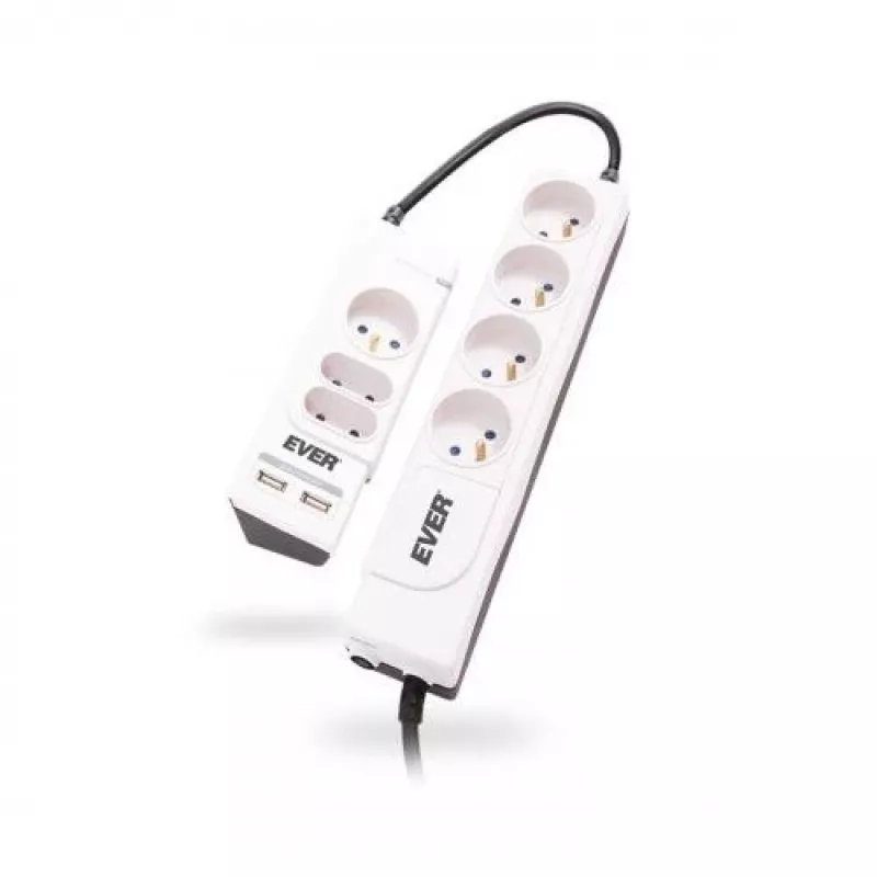 OFFICE PLUS 7 GNIAZD 250 V biały (T/LZ06-OFP018/0000) - Ever