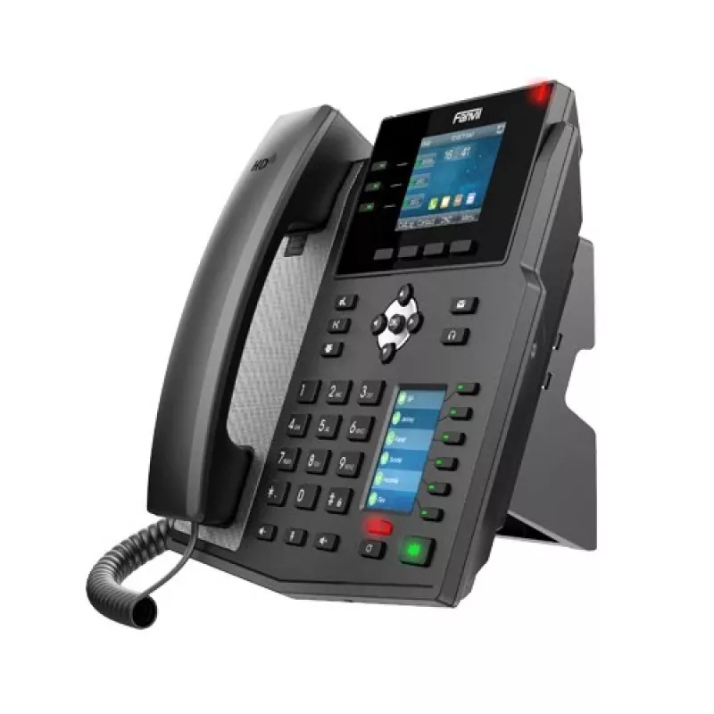Telefon IP Fanvil X4U Czarny 12 linii LCD Wi-Fi Słuchawka przewodowa
