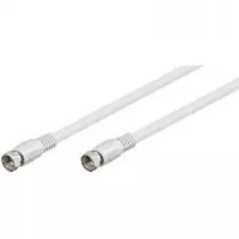 Wentronic Goobay Kabel połączeniowy SAT, 100% ekranowany, biały, 3,5 m - wtyk F wtyk F (27498)