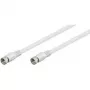 Wentronic Goobay Kabel połączeniowy SAT, 100% ekranowany, biały, 3,5 m - wtyk F wtyk F (27498)