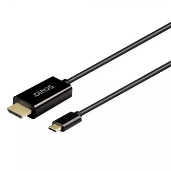 Kabel USB-C SAVIO CL-191 2 m — USB-C na USB-C, męski-męski, czarny, osłona z tworzywa, przewodnik miedziany