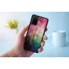 Etui iKins do Samsung Galaxy S20+ — wzór wodnego kwiatu, czarne