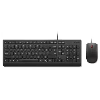 Komplet przewodowej klawiatury i myszy Lenovo Essential 4X31R64445 — przewodowa klawiatura USB pełnowymiarowa i przewodowa mysz USB