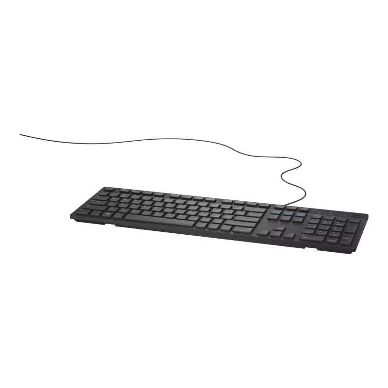 Przewodowa klawiatura pełnowymiarowa Dell KB216 — układ QWERTY nordycki, czarny, USB