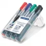 Marker Staedtler Lumocolor 350 WP4 4 szt. Czarny Niebieski Zielony Czerwony
