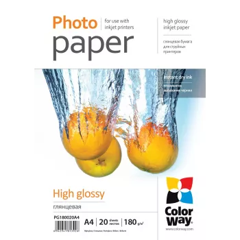 Papier fotograficzny błyszczący Colorway PG180020A4 A4