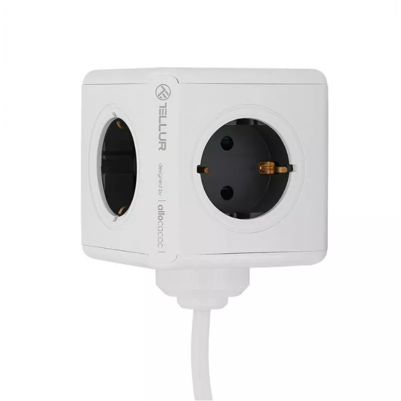 Listwa zasilająca Tellur Power Cube Extended 4 gniazda 2 porty USB