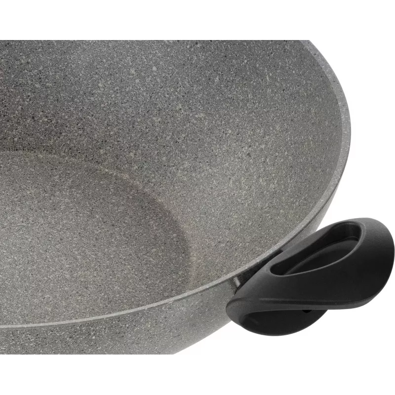 Wok Ballarini Ferrara FERR8KD.36D 36 cm, powłoka granitowa, dwa uchwyty i pokrywka