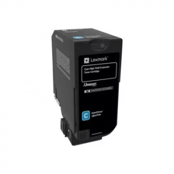 Lexmark 74C2HCE zestaw tonera cyjanowy Return Program Corporate. 12K stron dla