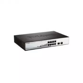 D-Link 8-portowy Gigabitowy zarządzalny przełącznik PoE z 2 portami SFP