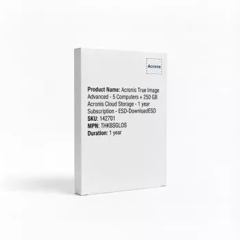 Acronis True Image Advanced - 5 komputerów + 250 GB Acronis Cloud Storage - roczna subskrypcja - ESD-DownloadESD