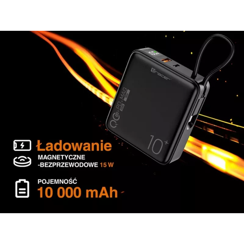 Przenośna ładowarka Tracer Scout 10000 mAh MAG+PD+QC