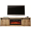 Szafka RTV Cama Meble GRANERO z szafką pod kominek, dąb Wotan, 2000×350×567 mm, 2 drzwi, 2 półki