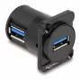 Moduł DeLOCK D-Type USB 2.0 Typ-A żeński na żeński 90° kątowy