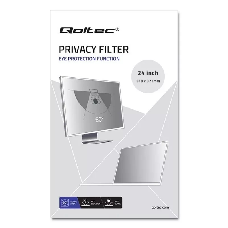 Filtr prywatyzujący Qoltec 51061 do monitora 61 cm (24 cale)