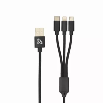 Sbox USB 2.0 8-pin/Type-C/Micro USB kabel do ładowania 2.4A 1M BULK