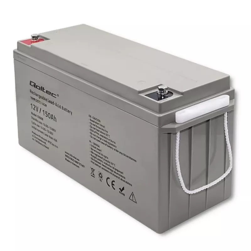 Qoltec 53068 Akumulator AGM | 12V | 150Ah | maks. 2250A