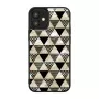 Etui ochronne iKins do Apple iPhone 12 mini, faktura piramidy, czarne