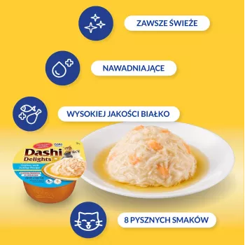 INABA Dashi Delights Kurczak z przegrzebkami w bulionie - przysmak dla kota - 70g