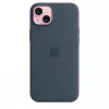 Apple iPhone 15 Plus Silikonowe etui z MagSafe - Storm Blue