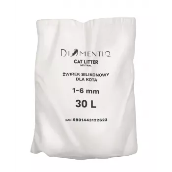 Żwirek dla kota DIAMENTIQ Neutral zbrylający granulki silikonowe 30 L — bezzapachowy, 1–6 mm