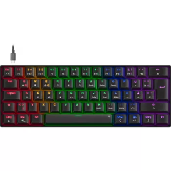 Mechaniczna klawiatura gamingowa Speedlink ATMOS RGB — kompaktowy układ, podświetlenie RGB
