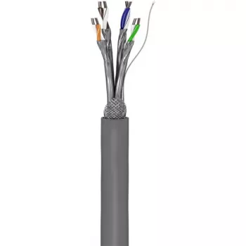 Wentronic Goobay Kabel sieciowy CAT 6, S/FTP (PiMF), Szary, 305 m - Mieszanka miedzi CCA, AWG 23/1 (drut), PVC (95696)