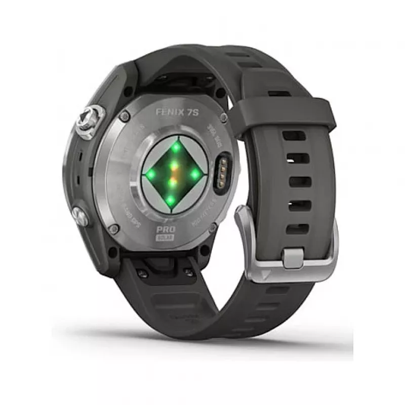 Garmin fēnix 7S Pro 3,05 cm (1,2 inch) MIP 42 mm Cyfrowy 240 x 240 pikseli Ekran dotykowy Srebrny Wi-Fi GPS (satelitarny)