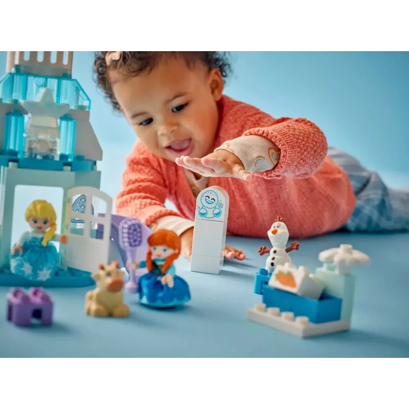 Zabawka konstrukcyjna LEGO DUPLO 10455 Disney Lodowy pałac Anny i Elsy — zestaw DUPLO, 54 elementów, 4 minifigurki, wiek 2+