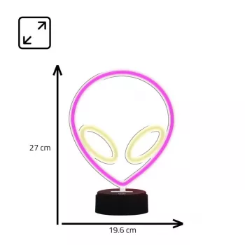 Lampa stołowa MANTA SNL86PK Style Neon Lights UFO Pink – dekoracyjna lampa neonowa różowa