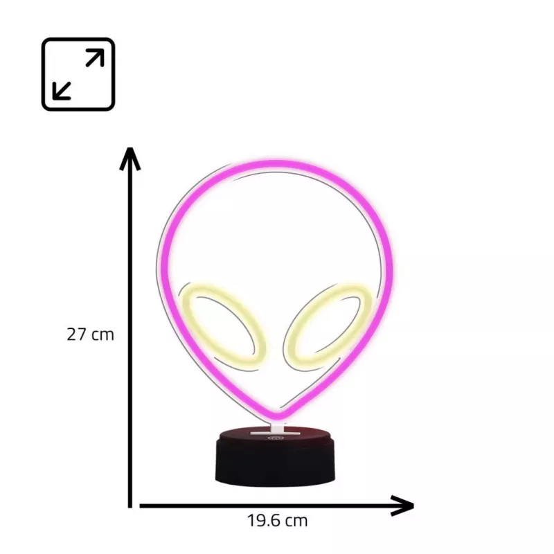 Lampa stołowa MANTA SNL86PK Style Neon Lights UFO Pink – dekoracyjna lampa neonowa różowa