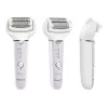 Epilator Panasonic ES-EY30A — 60 pęset, 3 prędkości, Wet & Dry, zasilany bateriami, biały/fioletowy