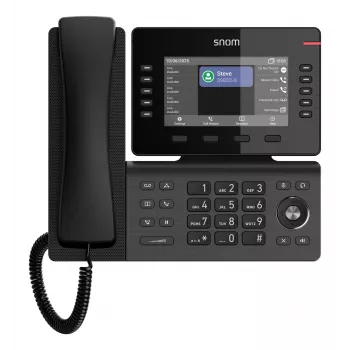 Telefon IP Snom D815WB Czarny — 5-calowy wyświetlacz IPS, Gigabit Ethernet, Wi‑Fi 802.11n/ac, PoE, Bluetooth