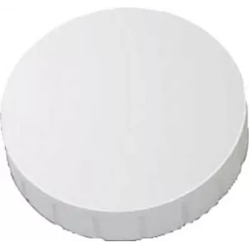 MAUL HEBEL Solidmagnet, siła trzymania: 0,8 kg, biały magnes okrągły: średnica 32 x (wys.) 8,5 mm, wykonany z nietłukącego się materiału (61632-02)